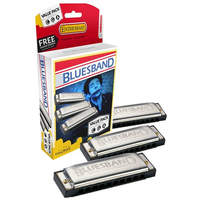 Hohner Blues Band Harmonica Value Pack C G A image 1