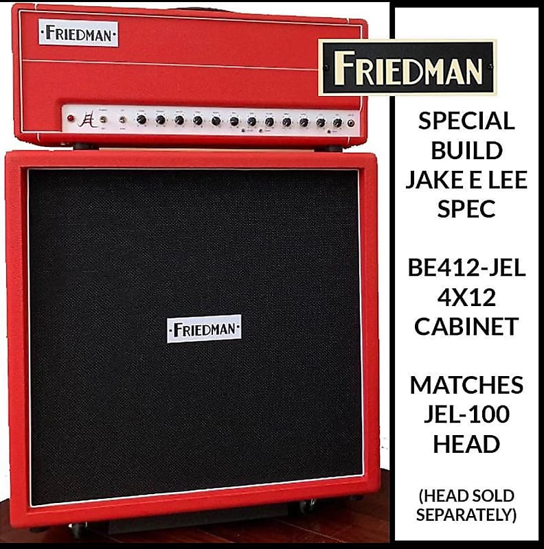 NLA NOS NIB Friedman Jake E Lee BE-4x12 J.E.L. Speaker Cabinet for JEL-100 Amp Head Red Dragon Cartel Tolex image 1