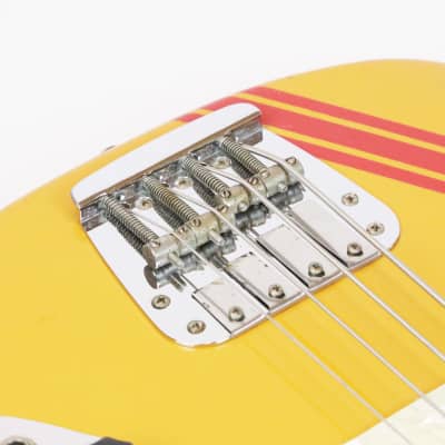 1972 Fender Mustang Bass Competition Orange Vintage Original Rare Custom Color Shot Scale Electric Bass Guitar w/ Orig. Hard Case image 4