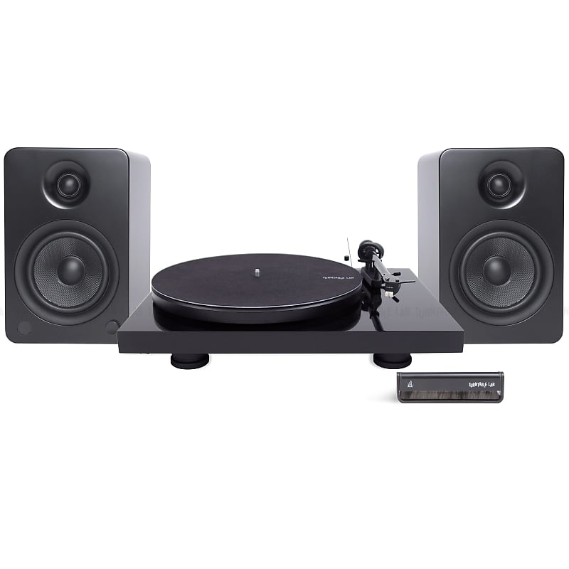 Pro-Ject: Debut Carbon EVO / Kanto YU6 / Turntable Package Gloss Black Turntable / Matte Black Speakers  			