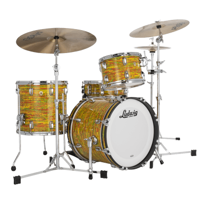 Ludwig Pre-Order Maple Citrus Mod Jazz Bop Kit 14x18_8x12_14x14 Drums Shells Made in the USA Authorized Dealer image 1