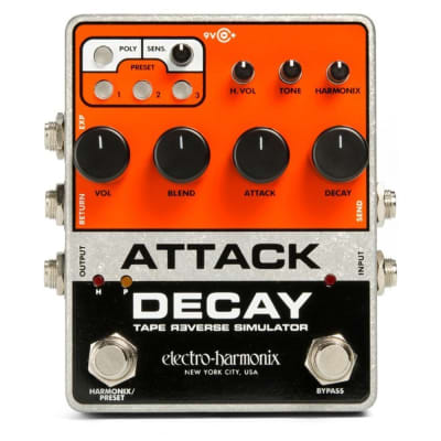 Electro Harmonix EHX Attack Decay Tape Reverse Simulator Guitar Effects Pedal image 1