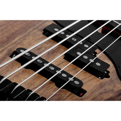 Schecter Guitar Research Model-T 5 Exotic 5-String Black Limba Electric Bass Satin Natural 2833 image 8