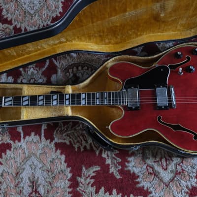 Greco ES300 SA500R 1973 - Ruby Red Hollow Body image 2