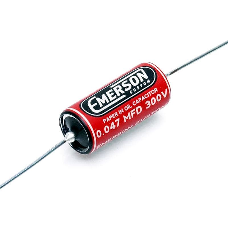 Emerson Custom .047 300v Paper In Oil Tone Capacitor Red Graphics image 1
