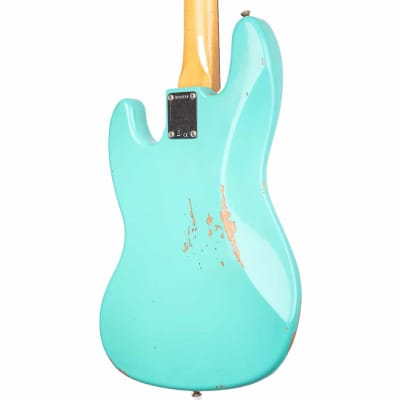 Fender Custom Shop relic – 1964 Jazz bass – Sea Foam Green – 9.5lbs – serial R133274 image 4