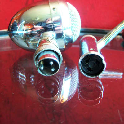 Vintage 1950's Astatic T-3 crystal "bullet" microphone High Z harp mic  w F-11 adapter REPAIR # 2 image 9