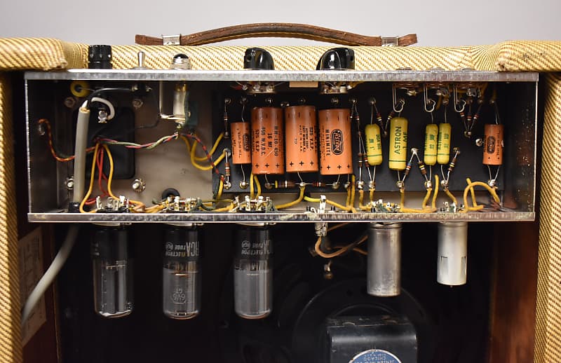 1957 Fender 5F10 Harvard 1x10" Combo Amplifier Tweed Pre-CBS w/Cover image 13