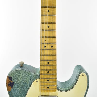 Maybach Custom Shop Teleman Masterbuild by Nick Page Heavy Relic 2021 Turquoise Sparkle 4/4 3289gr image 8