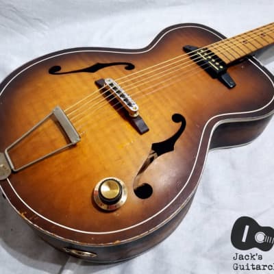 Kay/Harmony N-3 Player-Grade "The Gutbucket" Archtop w/ Goldfoil Pickup (1950s, Antique Burst) image 5