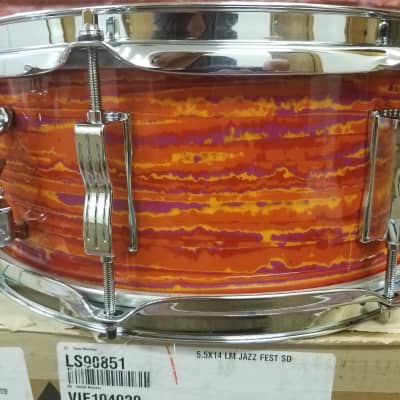 Ludwig Pre-Order Legacy Mahogany Reissue Mod Orange Jazz Fest 5.5x14" Snare Drum Made in USA Authorized Dealer image 5