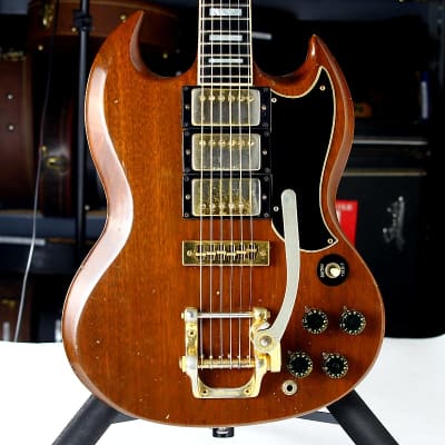 1973 Gibson SG Custom Walnut w/ Bigsby, 3 Pickups! 1970's SG Les Paul! NO BREAKS! image 2