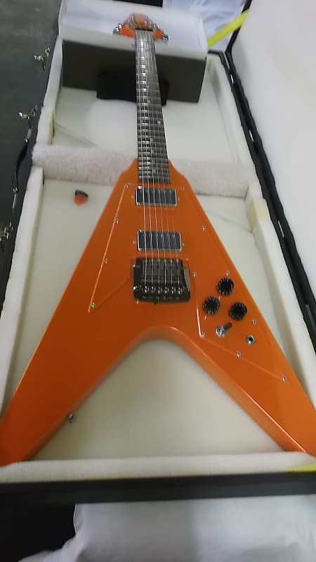 Epiphone Flying V 2015 Orange Firemist Custom Color Reverb Brazil