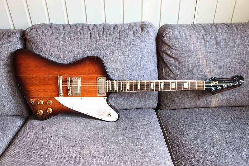 Burny Firebird V Sunburst | Reverb