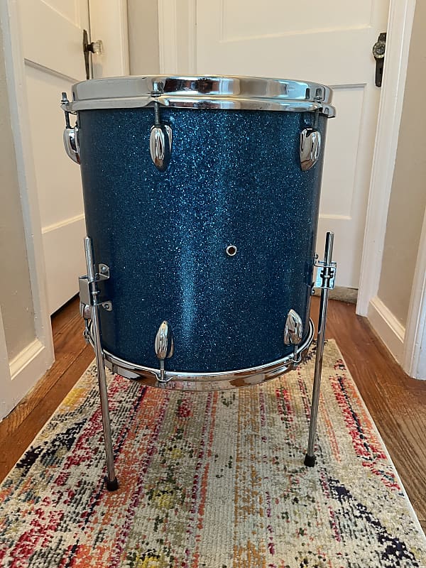 Vintage MIJ Blue Sparkle Floor Tom 14x14 | Reverb