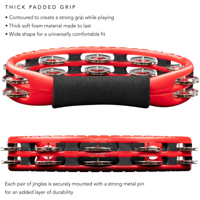 Meinl Percussion TMT1R ABS Plastic Handheld Tambourine, Red image 5