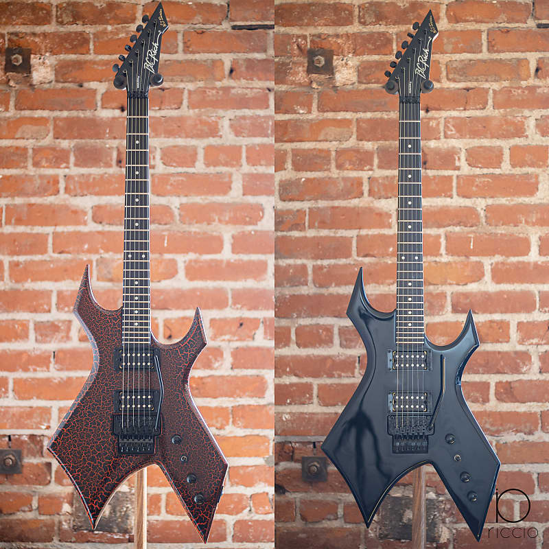 B.C. Rich Stranger Things Eddie's Inspired Limited-Edition NJ Warlock  Electric Guitar Regular Black