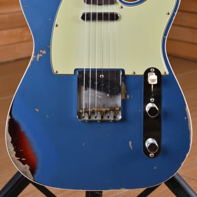 Fender Custom Shop Limited Edition '60 Telecaster Heavy Relic Aged Lake Placid Blue Over 3 Color Sunburst image 12