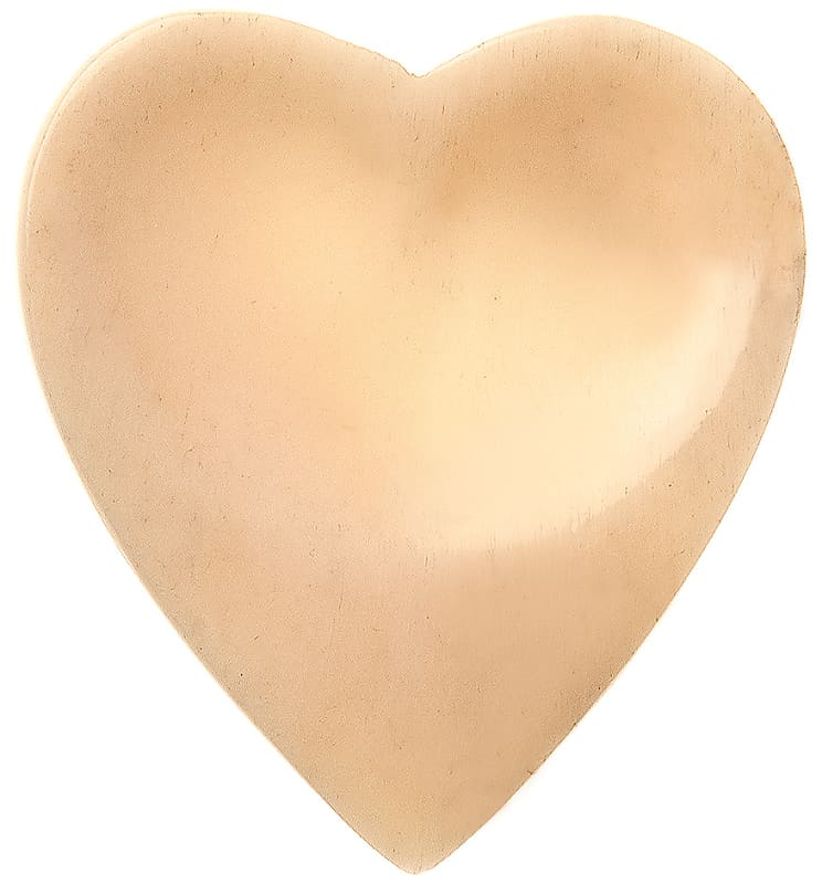 W4M Bone Luxury Guitar Pick - Heart Shape - Right Hand - Dimple Thumb - Groove Index 2015 image 1