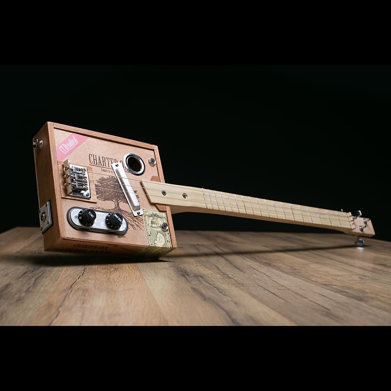 Flintwood 3-String Cigar Box Guitar 2020 Natural image 1