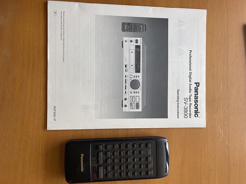 Panasonic Manual and remote for the SV3800 DAT recorder Reverb