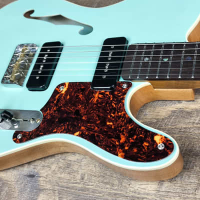 MyDream Partcaster Custom Built - Green Natural Thinline Lollar image 4