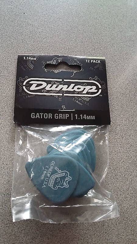 Dunlop 417P114 Gator Grip Standard 1.14mm Guitar Picks (12-Pack) 2010s - Blue image 1