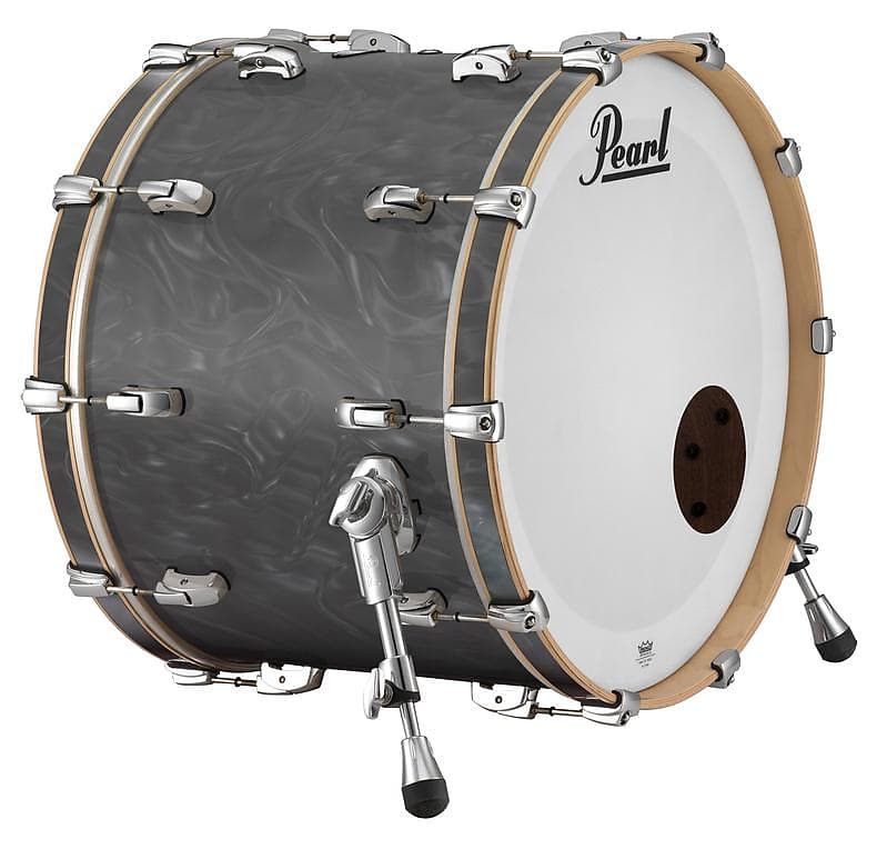 Pearl Music City Custom 18"x16" Reference Series Bass Drum w/o BB3 Mount SHADOW GREY SATIN MOIRE RF1816BX/C724 image 1