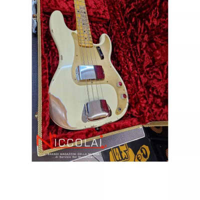 Fender Custom Shop 58 Precision Bass Heavy Relic Maple Neck Vintage White image 11