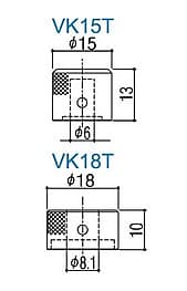 GOTOH VK15T/18T potentiometer double handle, chrome image 1
