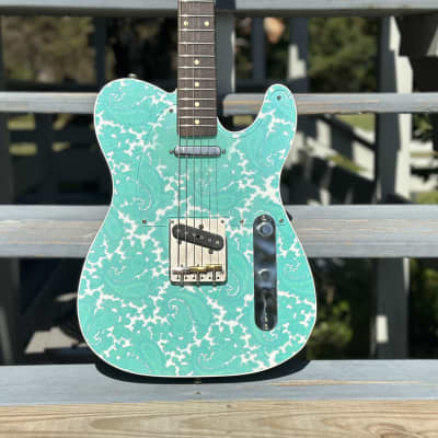Crook Paisley  Telecaster Seafoam Green White Sparkle @AIFG for sale