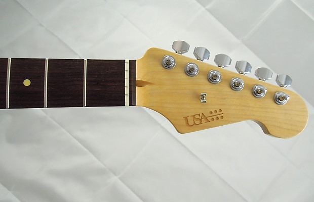 USA Custom Guitars USACG Maple Rosewood Guitar Neck w Gotoh Tuners for Fender Stratocaster