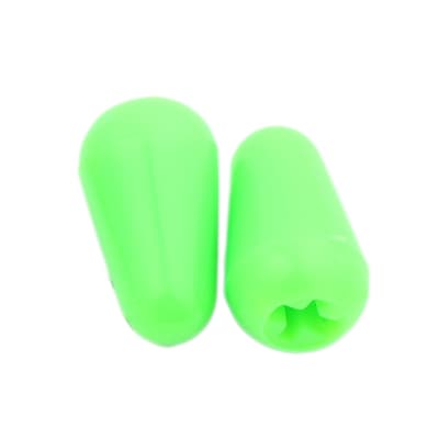 (2) Green Switch Tips for Guitar, Fender Stratocaster Strat, fits USA & METRIC