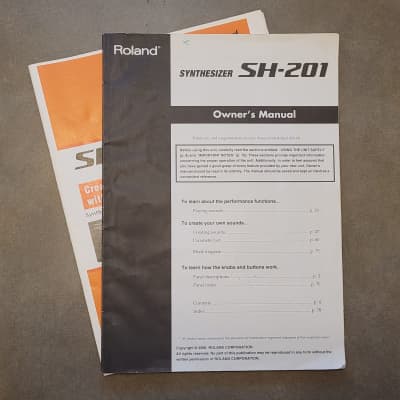Roland SH-201 2006 Original Manuals
