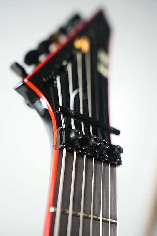 Super rare ESP E-II M-II 7 Seven - Black w/ red binding | Reverb