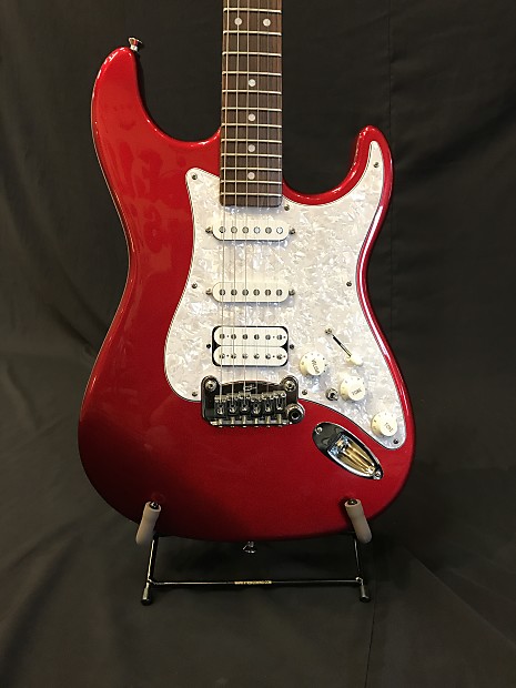 G L Legacy HSS USA Candy Apple Red Stainless Steel Frets w case