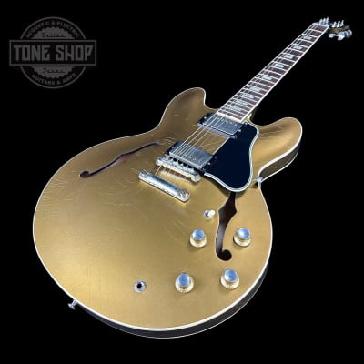 Mint Gibson Custom Shop Made 2 Measure 1964 ES-335 Reissue Double Gold w/Black Stinger Murphy Lab Ultra Light Aged w/case image 2