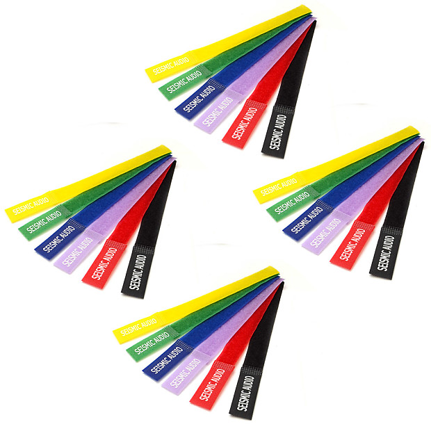 Seismic Audio SA-V8LCR6-4PACK 8 Multi-ColoRED Cable 8' Cable Ties (4-Pack) image 1