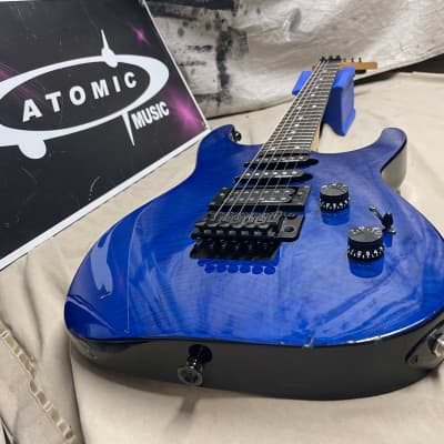 Jackson Performer PS-2 PS2 HSS Guitar MIJ Made In Japan 1996 Trans Blue Flame image 8