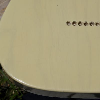 3lbs 9oz BloomDoom Nitro Lacquer Aged Relic Blonde T-style Vintage Custom Guitar Body image 16