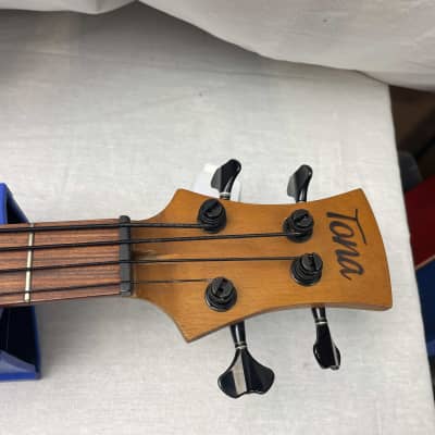 TONA T Bass Carved Semi-Hollowbody Singlecut 4-string Bass 2021 image 9