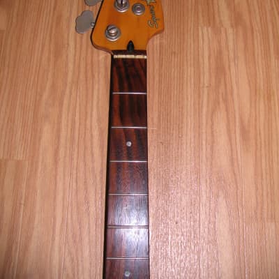 1980s Squier by Fender Bullet Bass Neck w/Tuners - P-Bass "C" width (1.75") image 6