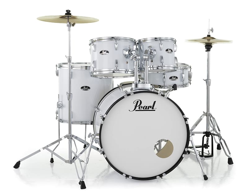 Pearl Roadshow Complete 5pc Drum Set w/Hardware and Cymbals RS525SC/C33 Pure White image 1