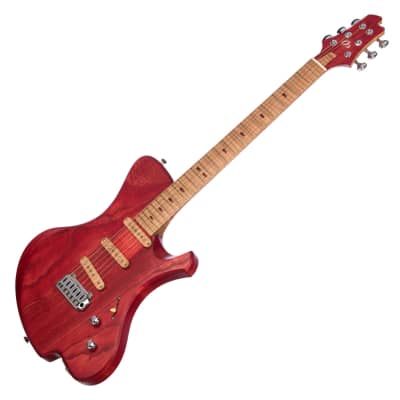 o3 Guitars Xenon - Intense Red Satin - Hand Made by Alejandro Ramirez - Custom Boutique Electric Guitar image 5