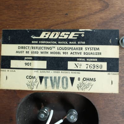 Bose 901 Series II Direct Reflecting Speaker Pair image 9