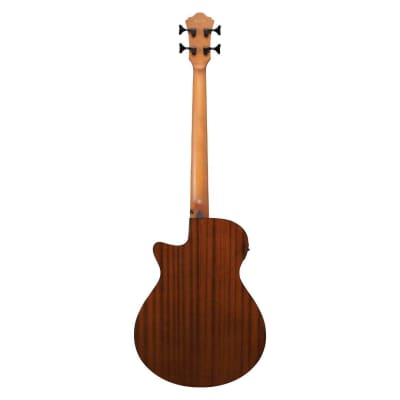 Ibanez AEGB25E 4-String Right-Handed Electric Bass Guitar with Nyatoh and Maple Neck and Walnut Fingerboard (Transparent Black Burst High Gloss) image 2