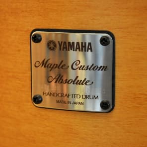 Yamaha Maple Custom Absolute 10/12/14/20 4pc Drum Kit Vintage Natural image 3