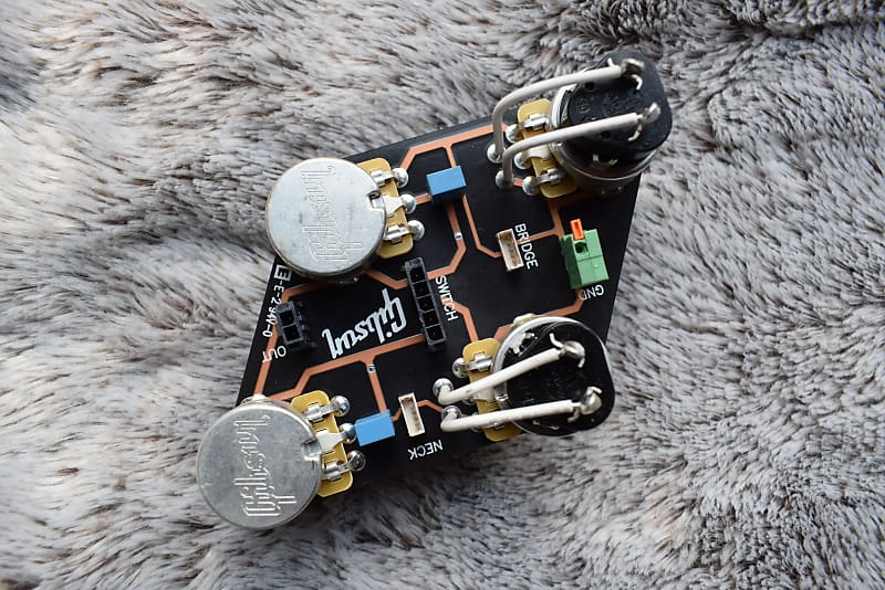 Gibson PCB pre wired circuit board W/ Push/Pull coil tap pots Reverb