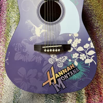 Washburn 3/4 sized Hannah Montana acoustic guitar purple image 2