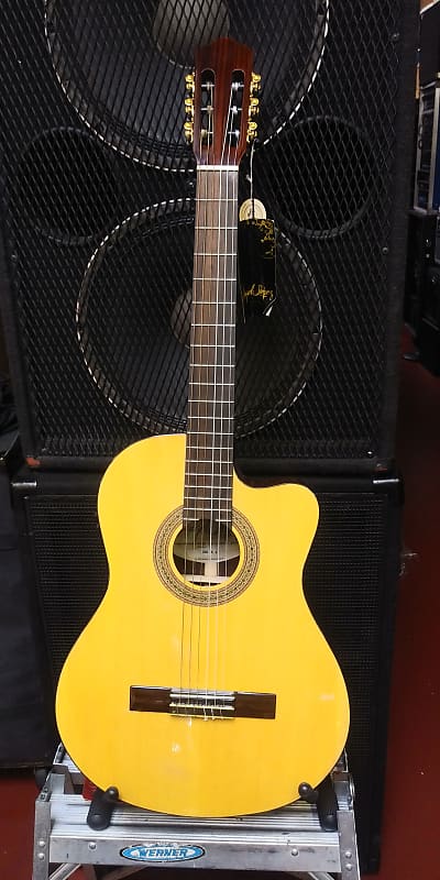 NEW! Angel Lopez Cereza Series Handmade Solid Spruce Top Acoustic/Electric Classical Guitar- Cordoba Killer! image 1